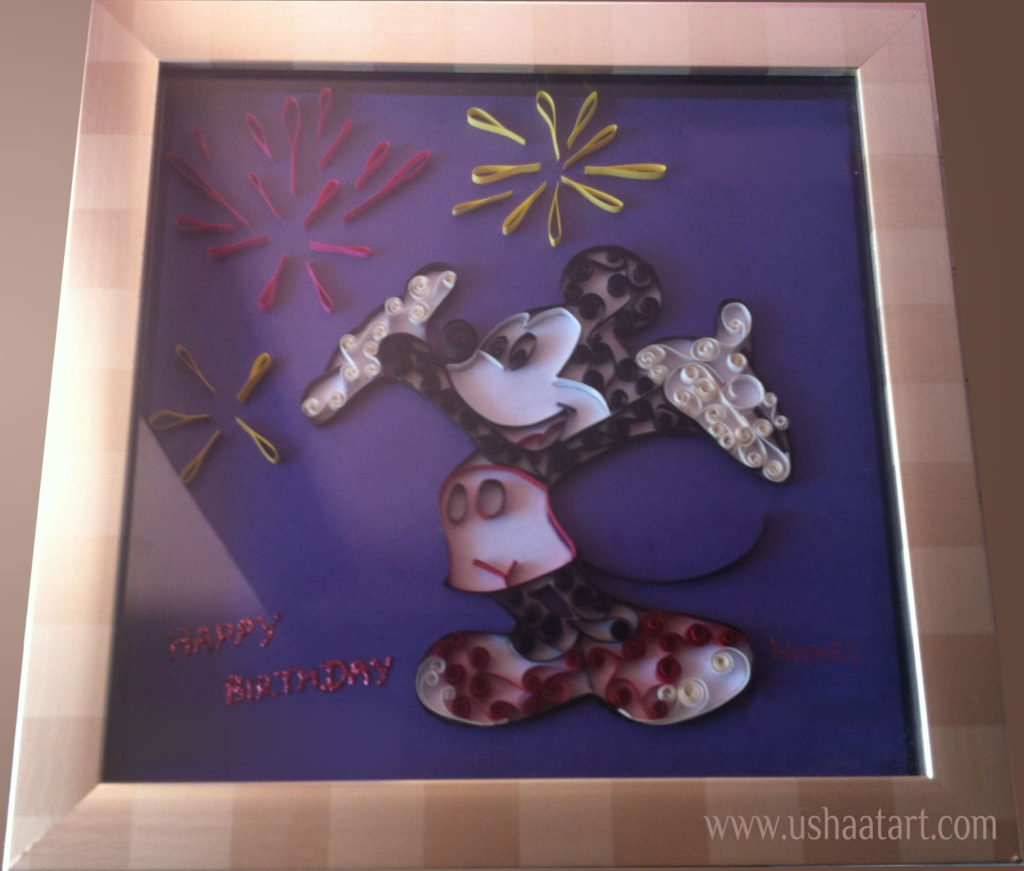 Quilled Mickey Mouse