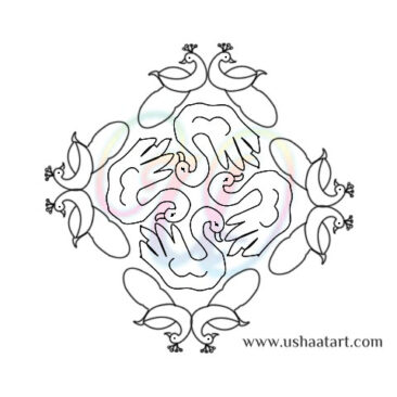 Peacock Kolam 12