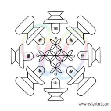 Shiva Lingam Kolam 2