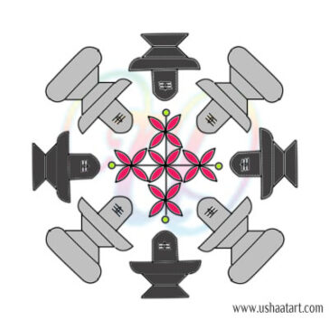 Shiva Lingam Kolam 2