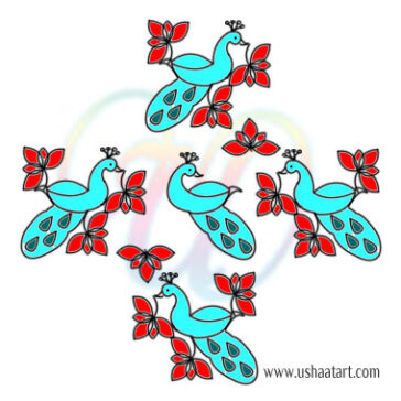 Peacock Kolam 17