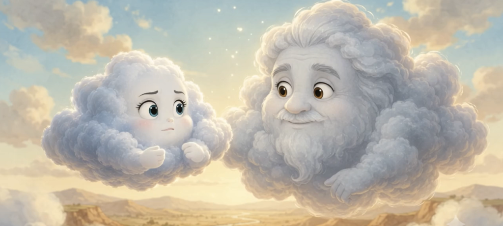 Mega the Little Cloud Who Learned to Wait