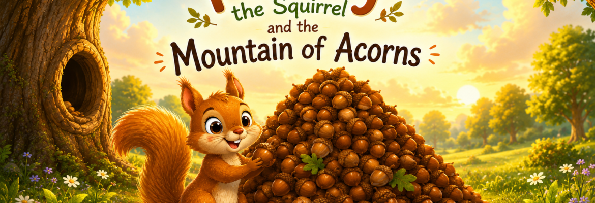 Penny the Squirrel and the Mountain of Acorns