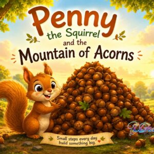 Penny the Squirrel and the Mountain of Acorns