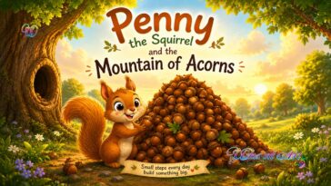 Penny the Squirrel and the Mountain of Acorns